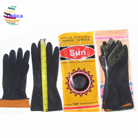 Industrial Work Latex Glove Dipped Lined Heavy Duty Rubber Glove Safety