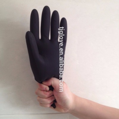 Sun brand safety latex glove Industrial high quality black latex gloves work gloves latex